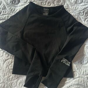 PINK Black Crop XS